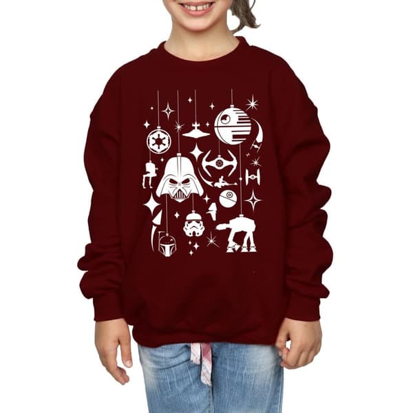 Star Wars Sweatshirt med juldekorationer för flickor