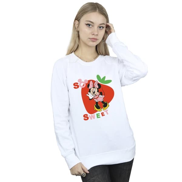Disney Womens/Ladies Minnie Mouse So Sweet Strawberry Sweatshirt