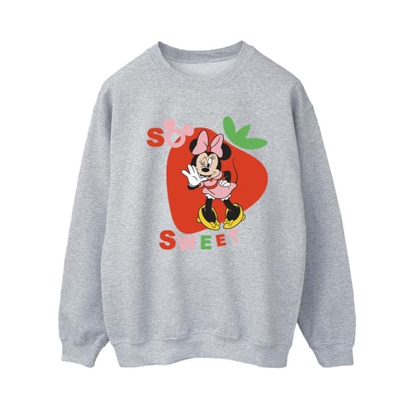 Disney Womens/Ladies Minnie Mouse So Sweet Strawberry Sweatshirt