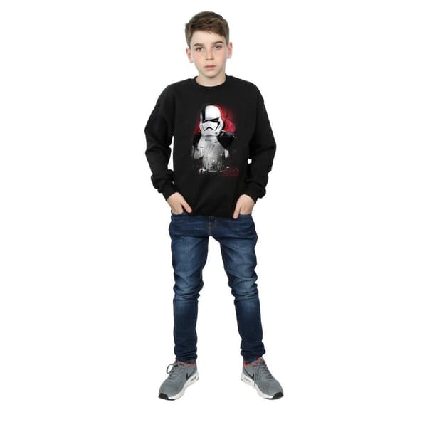 Star Wars Boys The Last Jedi Stormtrooper Brushed Sweatshirt