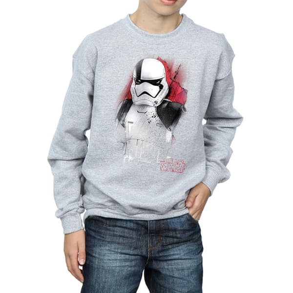 Star Wars Boys The Last Jedi Stormtrooper Brushed Sweatshirt