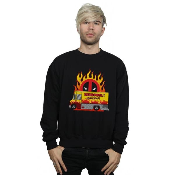 Marvel Mens Deadpool Chimichangas Van Sweatshirt