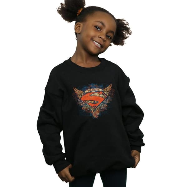 DC Comics Girls Superman Wings Shield Sweatshirt