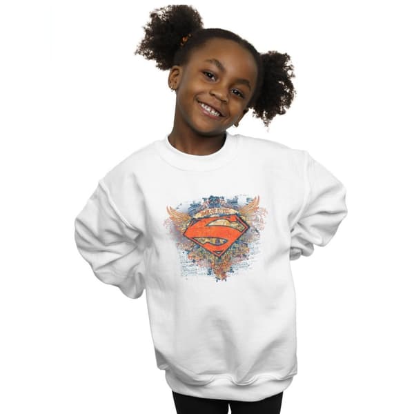 DC Comics Girls Superman Wings Shield Sweatshirt
