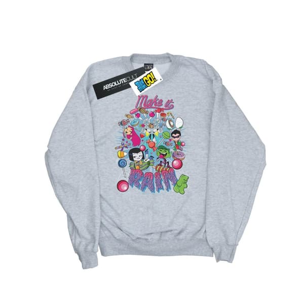 DC Comics Womens/Ladies Teen Titans Go Make It Rain Sweatshirt
