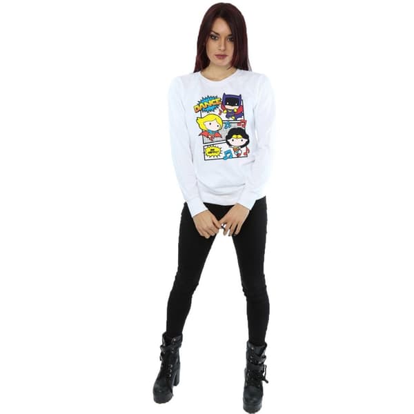 DC Comics Womens/Ladies Chibi Super Friends Dance Sweatshirt