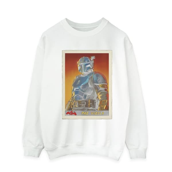 Star Wars Mens The Mandalorian Paz Vizla Card Sweatshirt