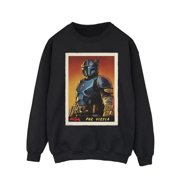 Star Wars Mens The Mandalorian Paz Vizla Card Sweatshirt