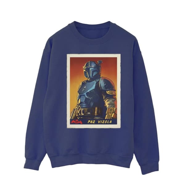 Star Wars Mens The Mandalorian Paz Vizla Card Sweatshirt