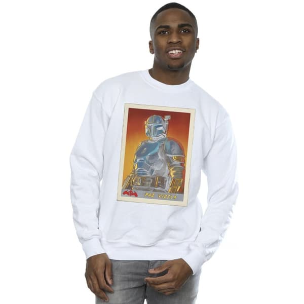 Star Wars Mens The Mandalorian Paz Vizla Card Sweatshirt
