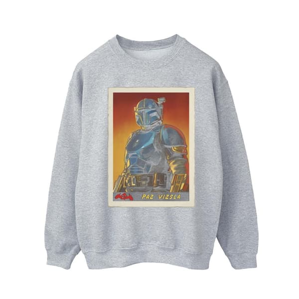 Star Wars Mens The Mandalorian Paz Vizla Card Sweatshirt