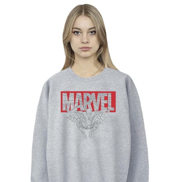 Marvel Womens/Ladies Spider Man Logo Red Sweatshirt