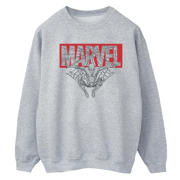 Marvel Womens/Ladies Spider Man Logo Red Sweatshirt