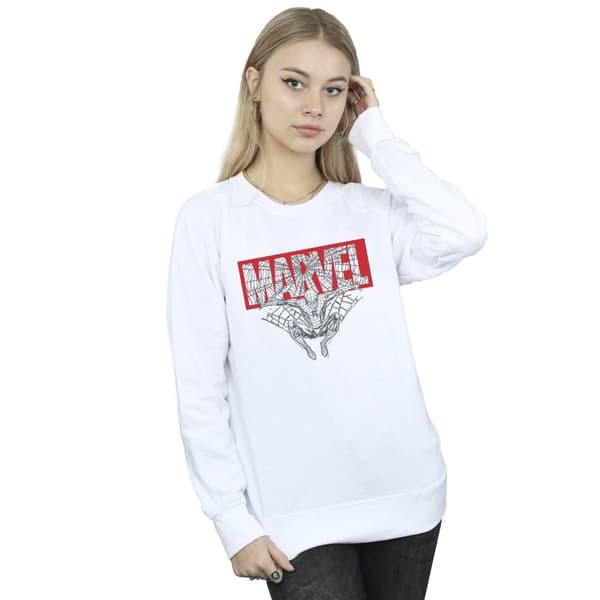 Marvel Womens/Ladies Spider Man Logo Red Sweatshirt