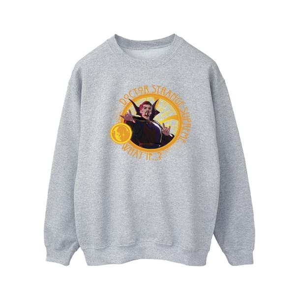 Marvel Mens What If Supreme Dr Strange Sweatshirt Sports Grey M