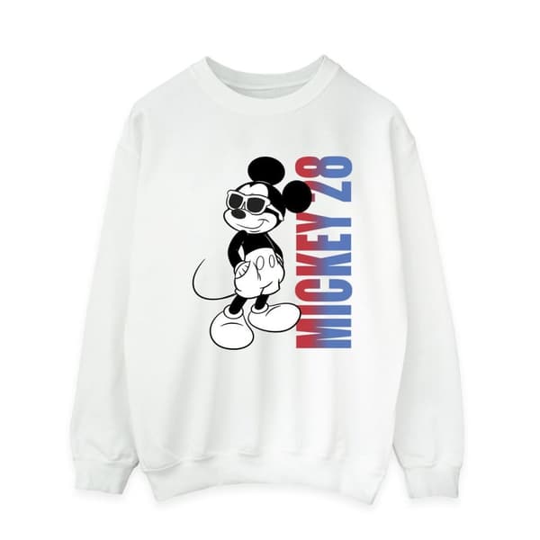 Disney Mens Musse Pigg Gradient Sweatshirt White XL