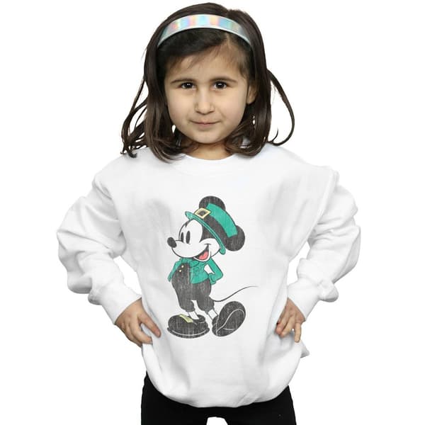 Disney Girls Mickey Mouse St Patrick Costume Sweatshirt