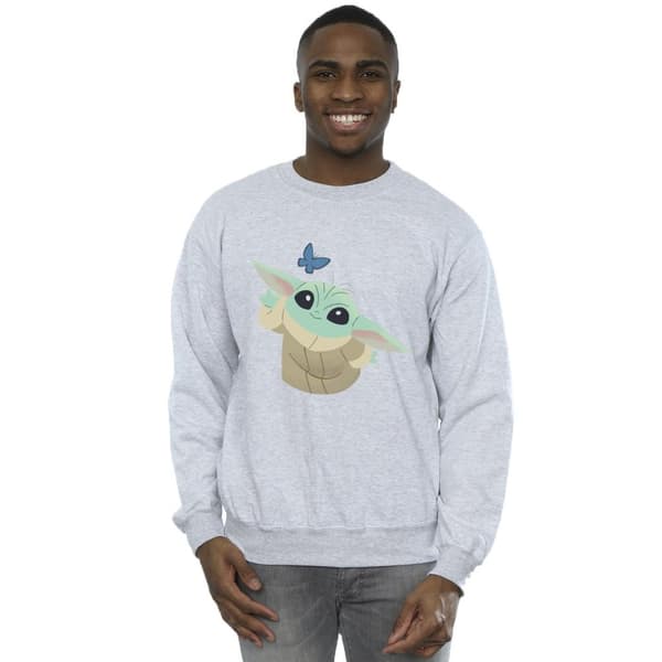 Star Wars Mens The Mandalorian Butterfly Catching Sweatshirt