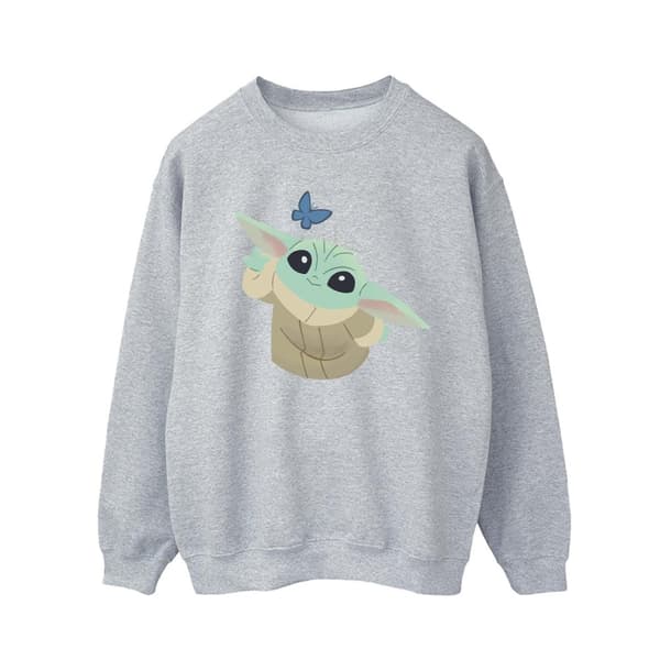 Star Wars Mens The Mandalorian Butterfly Catching Sweatshirt