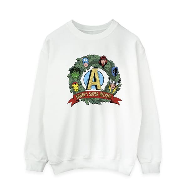 Marvel Mens Santa´s Super Helpers Sweatshirt