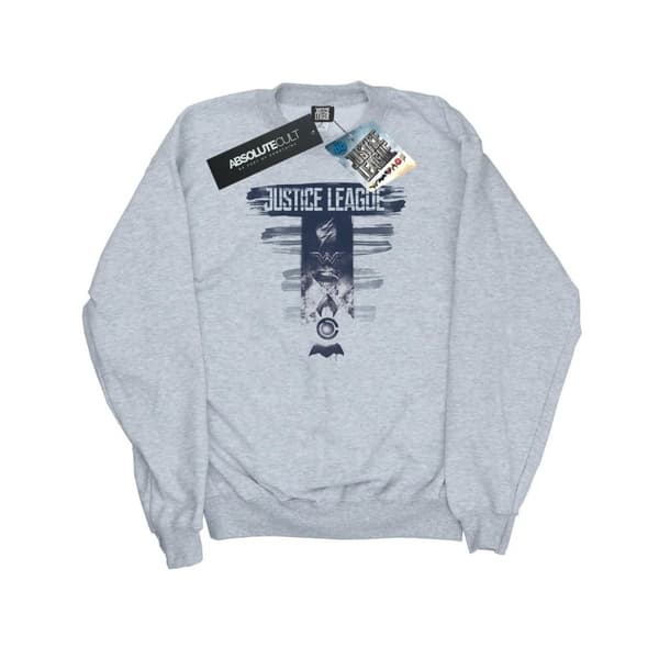 DC Comics Dam/Tjej Justice League Movie Logo Badges Sweatshirt
