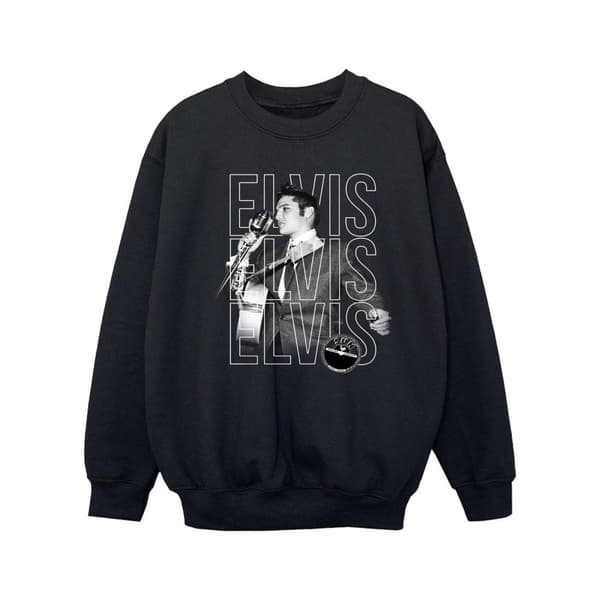 Elvis Girls Triple Logo Portrait Sweatshirt