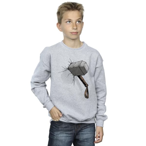 Marvel Universe Pojkar Thor Hammer Crack Sweatshirt