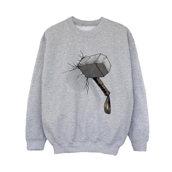 Marvel Universe Pojkar Thor Hammer Crack Sweatshirt