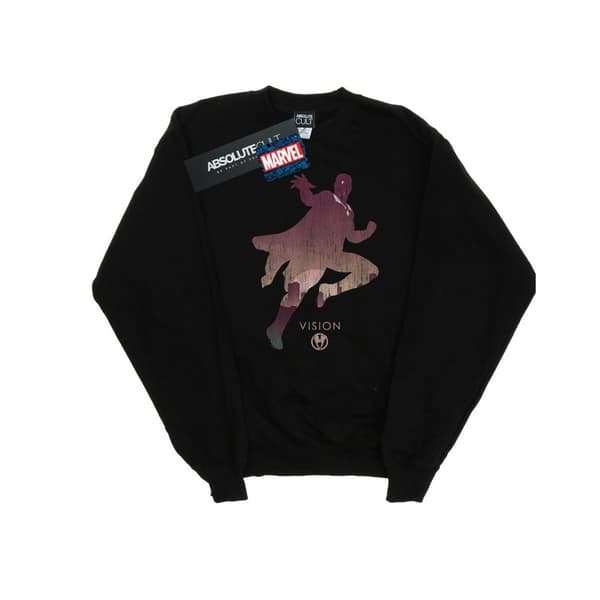 Marvel Girls Vision Silhouette Sweatshirt Black 3-4 Years