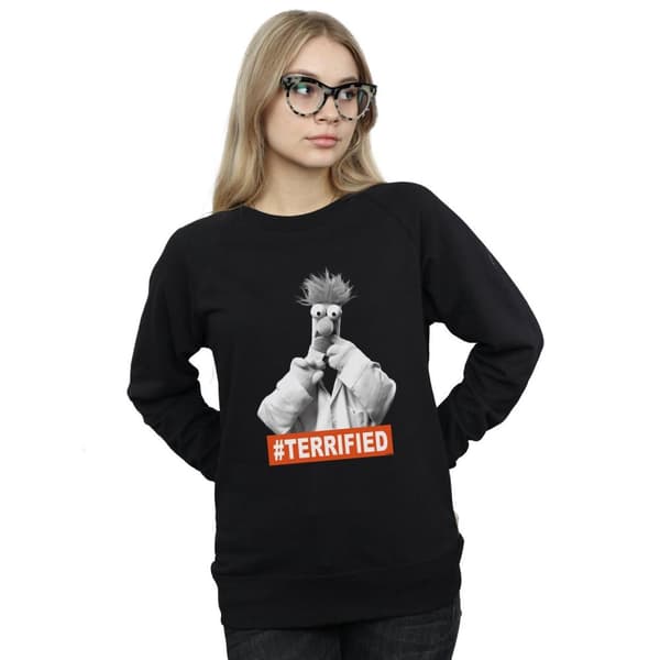 Disney Dam/Tjej Mupparna Beaker Terrified Sweatshirt
