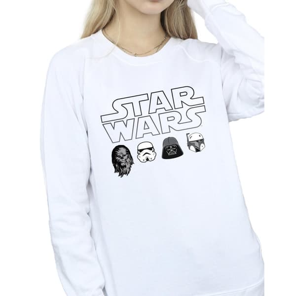 Star Wars Womens/Ladies Character Heads Sweatshirt