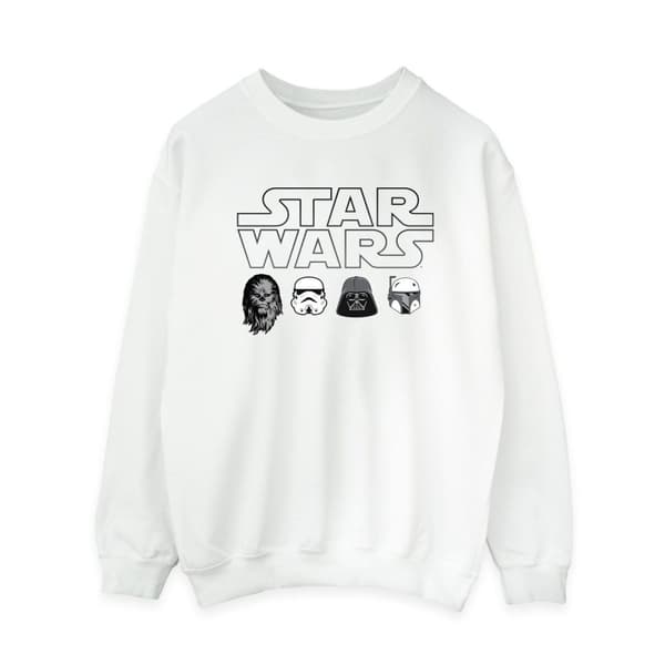 Star Wars Womens/Ladies Character Heads Sweatshirt