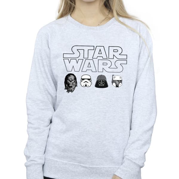 Star Wars Womens/Ladies Character Heads Sweatshirt