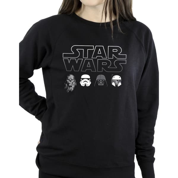 Star Wars Womens/Ladies Character Heads Sweatshirt