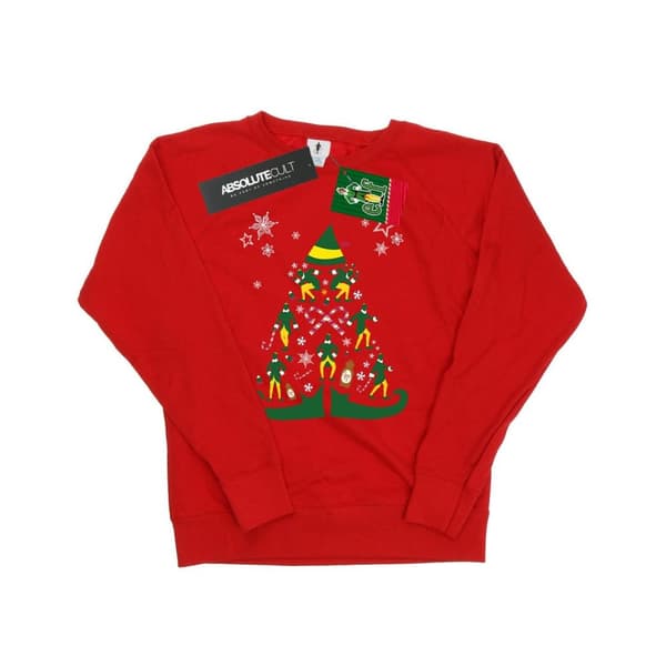 Elf Sweatshirt med julgran för kvinnor/damer