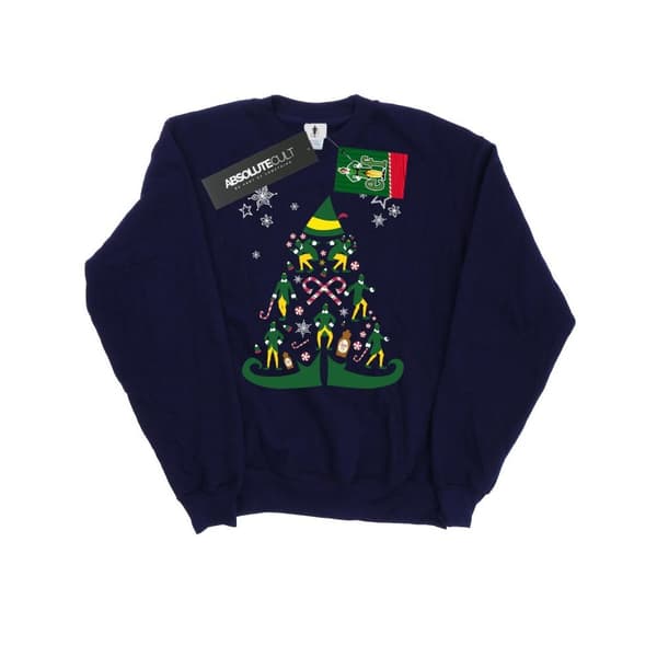 Elf Sweatshirt med julgran för kvinnor/damer