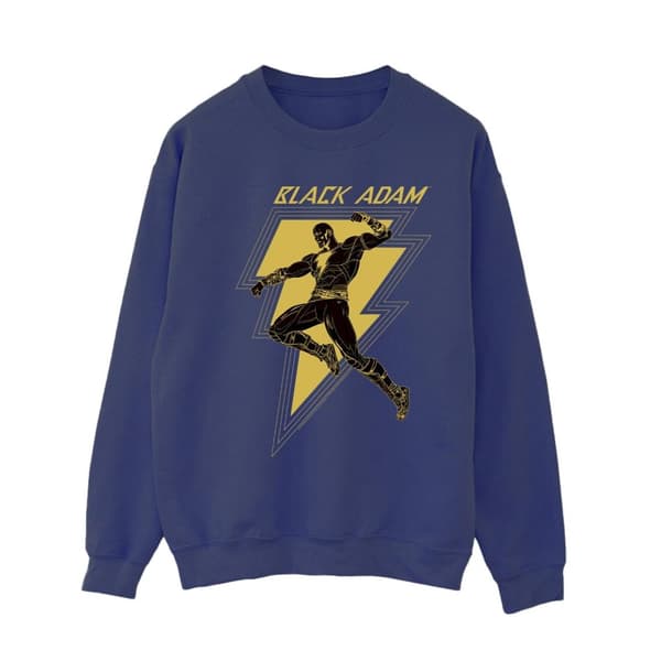 DC Comics Womens/Ladies Black Adam Golden Bolt Chest Sweatshirt