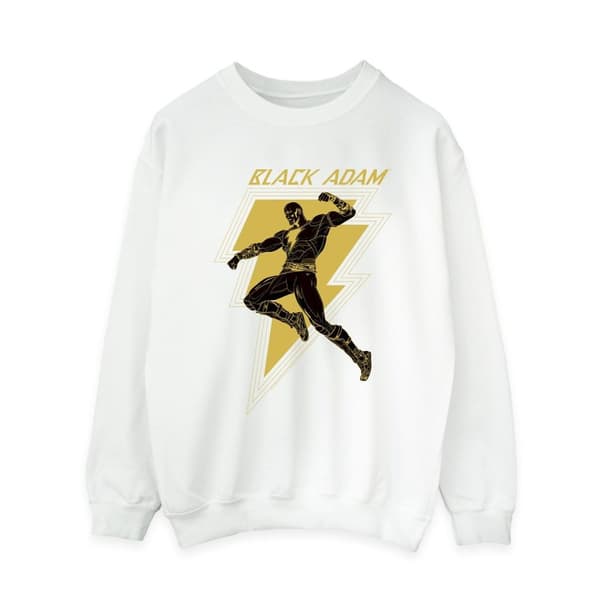 DC Comics Womens/Ladies Black Adam Golden Bolt Chest Sweatshirt