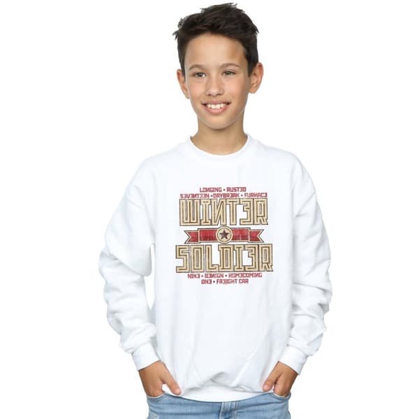Marvel Boys Winter Soldier Trigger Badge Sweatshirt