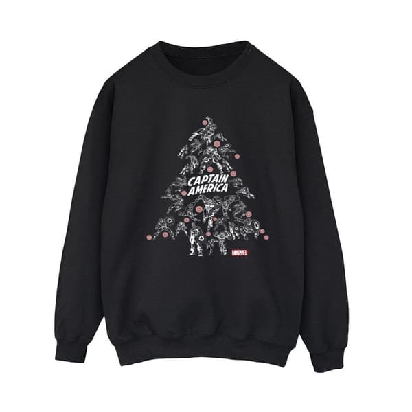 Marvel Womens/Ladies Captain America Christmas Tree Sweatshirt