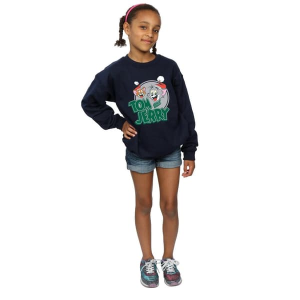 Tom And Jerry Sweatshirt med julhälsningar för flickor