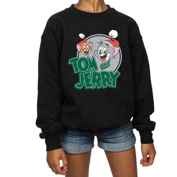 Tom And Jerry Sweatshirt med julhälsningar för flickor