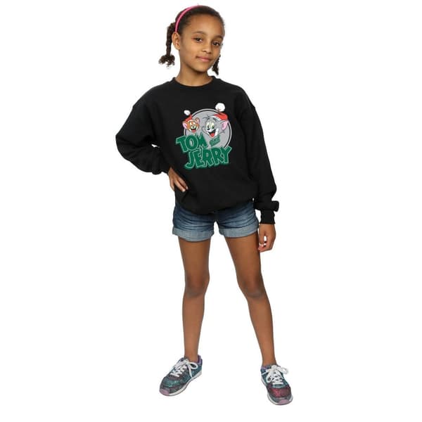 Tom And Jerry Sweatshirt med julhälsningar för flickor