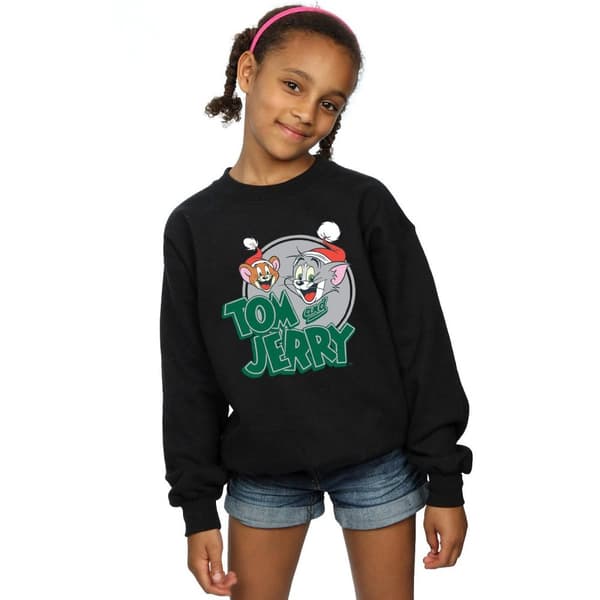 Tom And Jerry Sweatshirt med julhälsningar för flickor