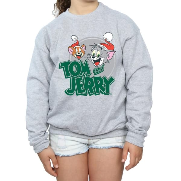 Tom And Jerry Sweatshirt med julhälsningar för flickor