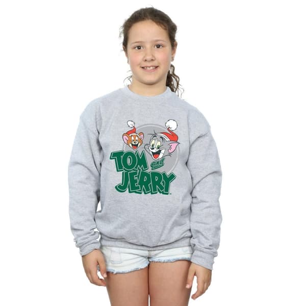 Tom And Jerry Sweatshirt med julhälsningar för flickor
