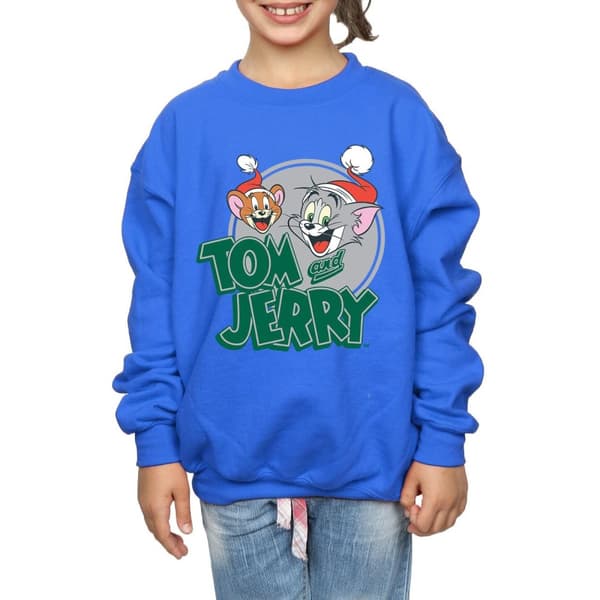 Tom And Jerry Sweatshirt med julhälsningar för flickor