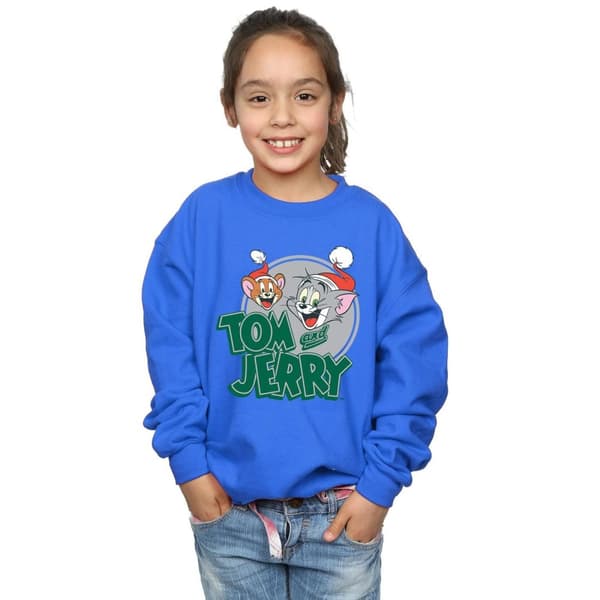 Tom And Jerry Sweatshirt med julhälsningar för flickor