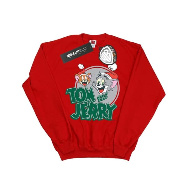 Tom And Jerry Sweatshirt med julhälsningar för flickor