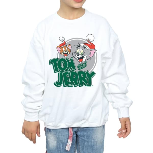 Tom And Jerry Sweatshirt med julhälsningar för flickor